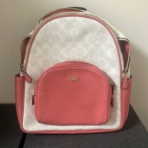 Coach pink and white Backpack
